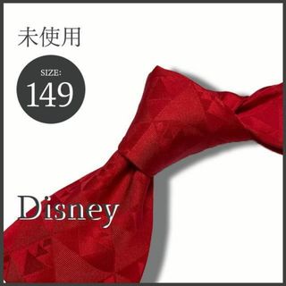 Disney 101匹わんちゃん ネクタイ シルク100％ 赤 極美品(ネクタイ)