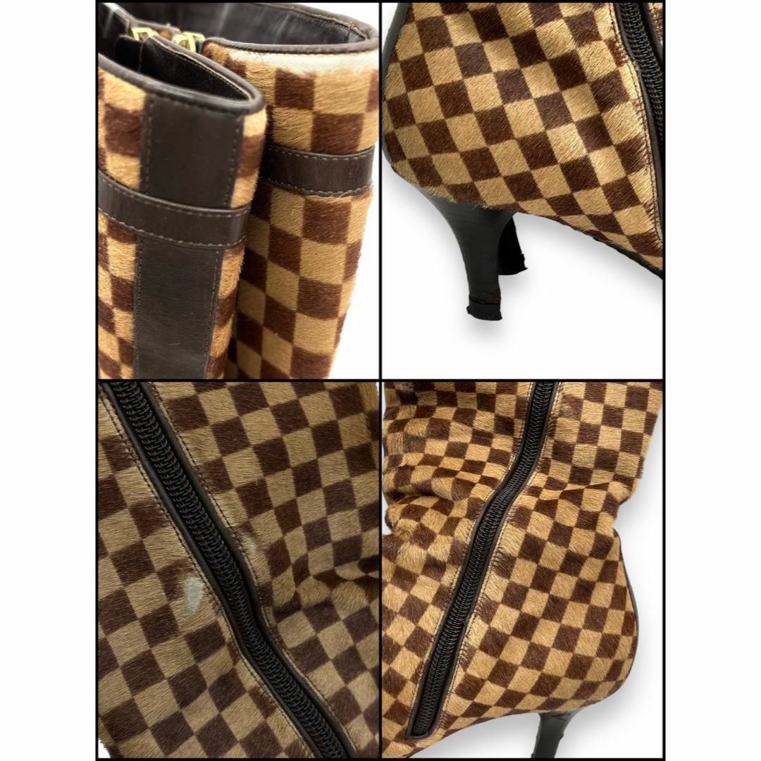 LOUIS VUITTON(ルイヴィトン)のLouis Vuitton ルイヴィトン ダミエ 靴 ロングブーツ 36 23㎝ レディースの靴/シューズ(ブーツ)の商品写真