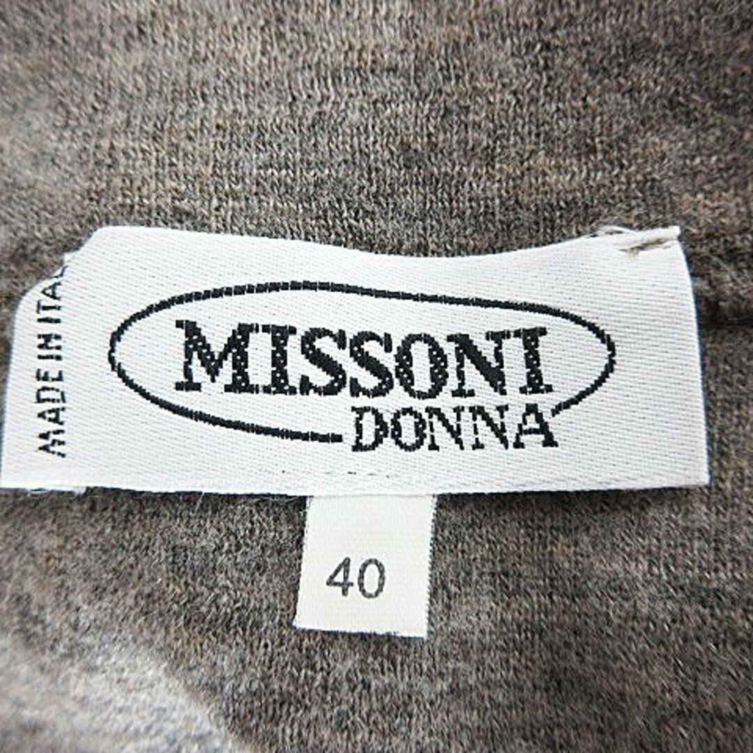 ミッソーニ DONNA ニット カットソー 長袖 タートルネック 40 茶