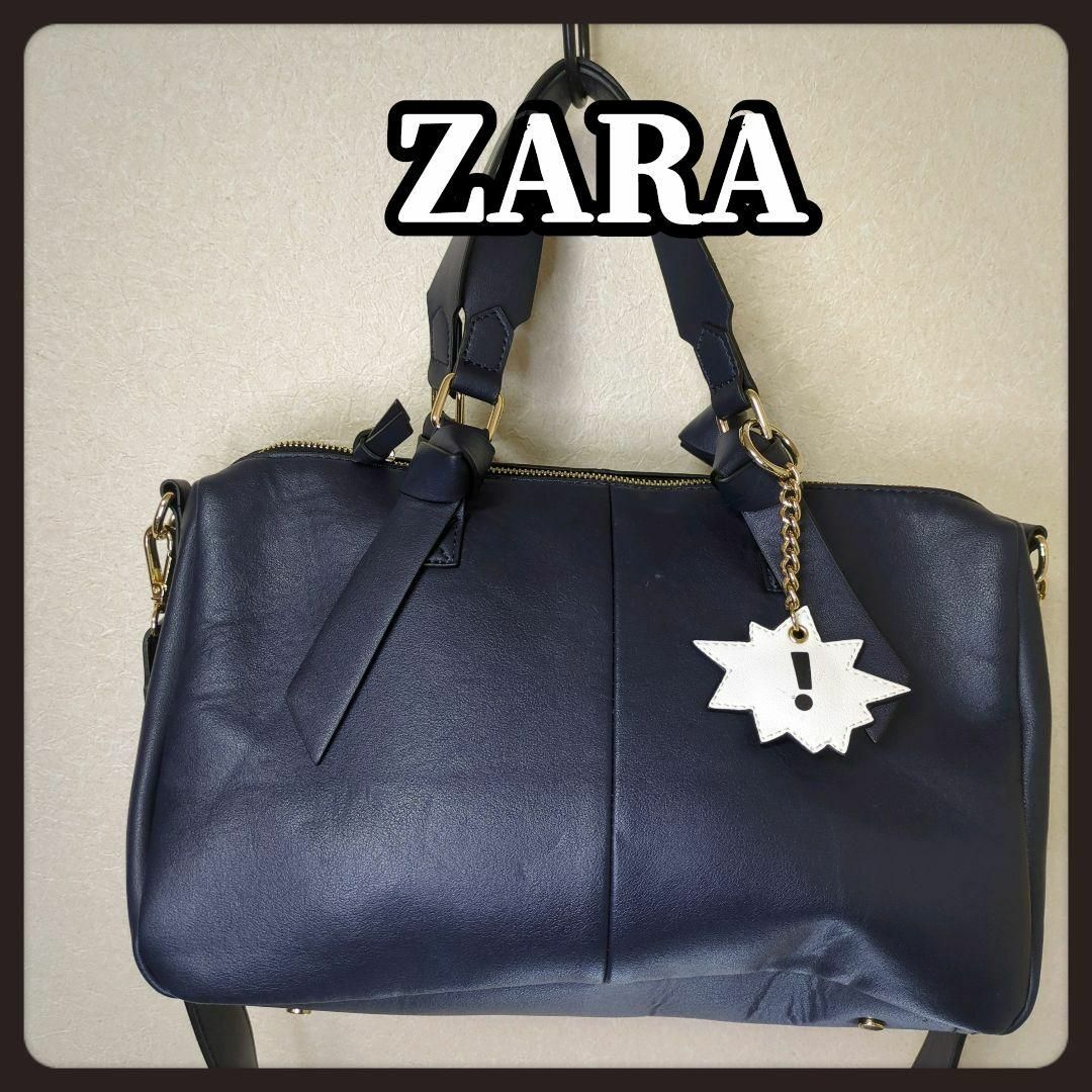 ZARA(ザラ)の★ZARA★ ザラ ネイビー ！ ショルダーバック レディース レディースのバッグ(ショルダーバッグ)の商品写真