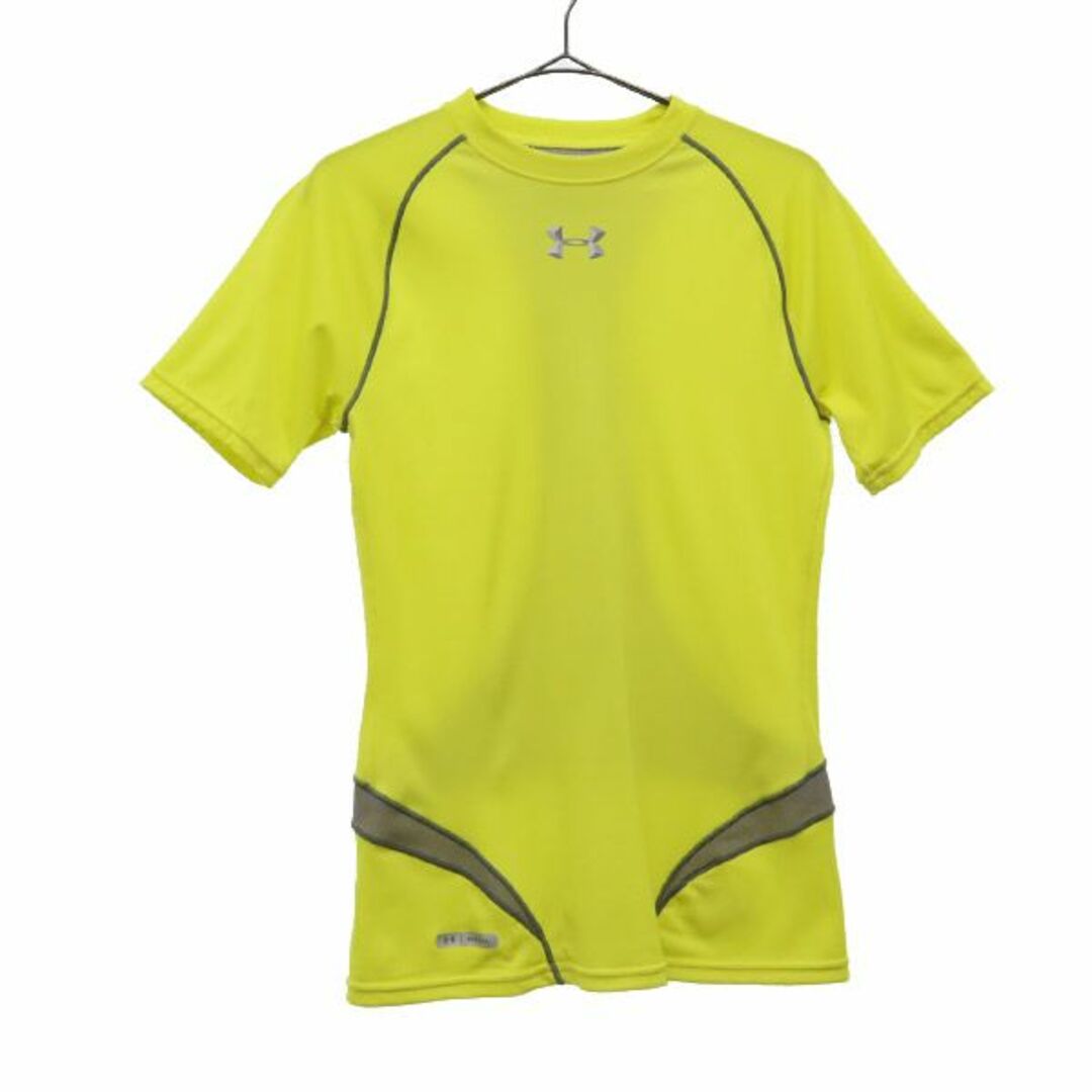 UNDER ARMOUR(アンダーアーマー)のアンダーアーマー プリント トレーニングシャツ LG イエロー UNDER ARMOUR 半袖 Tシャツ スポーツ ウォームアップ ロゴ レディース 【中古】  【230914】 メール便可 レディースの下着/アンダーウェア(その他)の商品写真