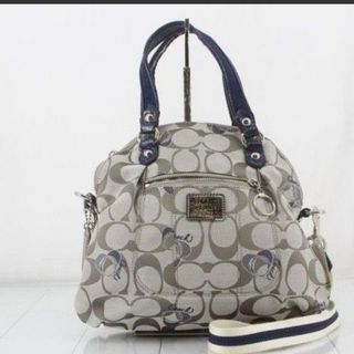 コーチ(COACH) シグネチャー ショルダーバッグ(レディース)(ブルー