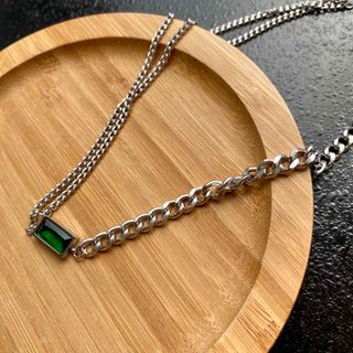 未使用 美品 SHIPS クリスタル ネックレス 定価11000円