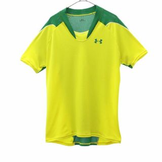 アンダーアーマー(UNDER ARMOUR)のアンダーアーマー 切替 トレーニングシャツ LG UNDER ARMOUR 半袖 Tシャツ スポーツ ウォームアップ ロゴプリント メンズ 【中古】  【230914】 メール便可(その他)