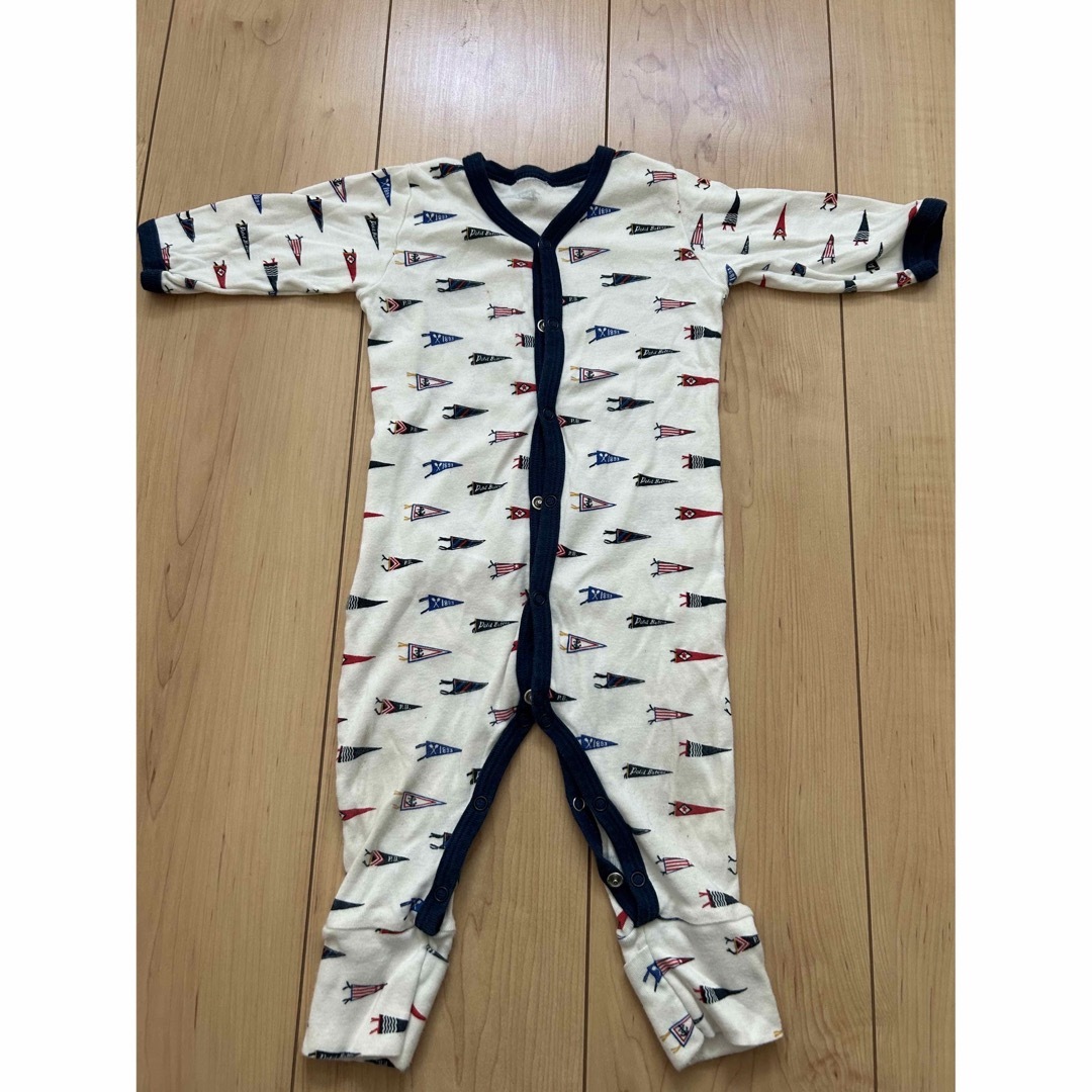 PETIT BATEAU - プチバトー ロンパース 60-70cm カバーオールの通販 by ...