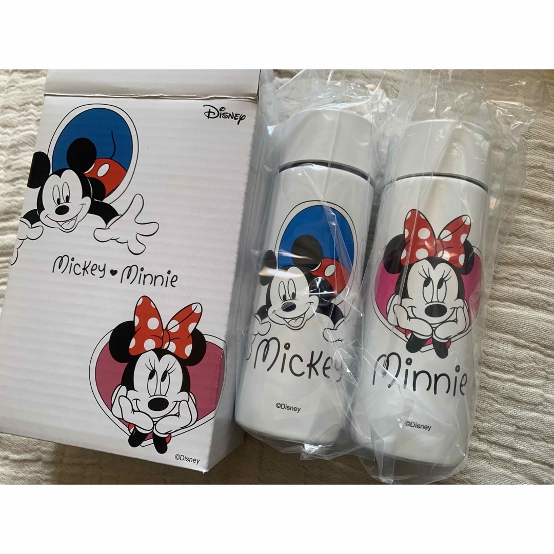 Disney(ディズニー)のミッキー ミニー タンブラー ミニボトル 2本セット 非売品 インテリア/住まい/日用品のキッチン/食器(タンブラー)の商品写真