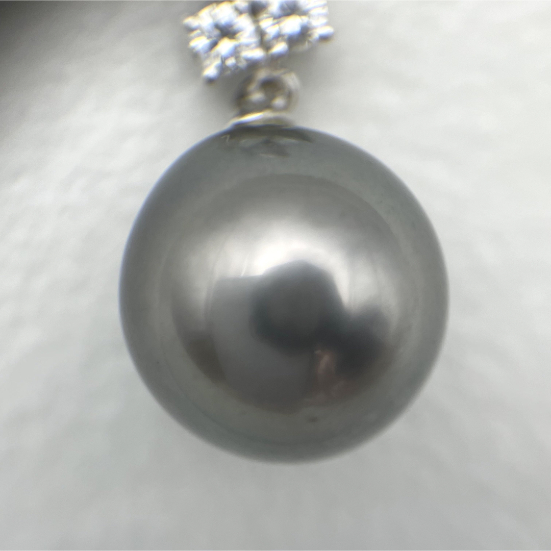 TASAKI  pt900 ブラックパール ダイヤ0.2ct ペンダントトップ