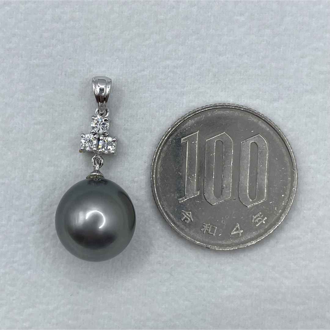 TASAKI  pt900 ブラックパール ダイヤ0.2ct ペンダントトップ