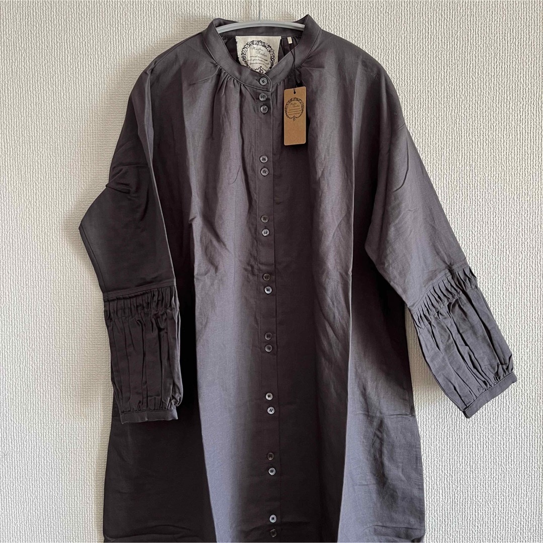SM2 - 新品 マシュカシュ リネンコットン ワンピース チャコールの通販