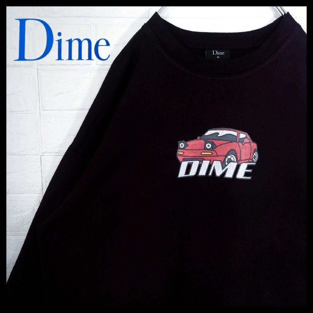 DIME(ダイム)》スポーツカーロゴ 裏起毛 ビッグシルエット スウェット-