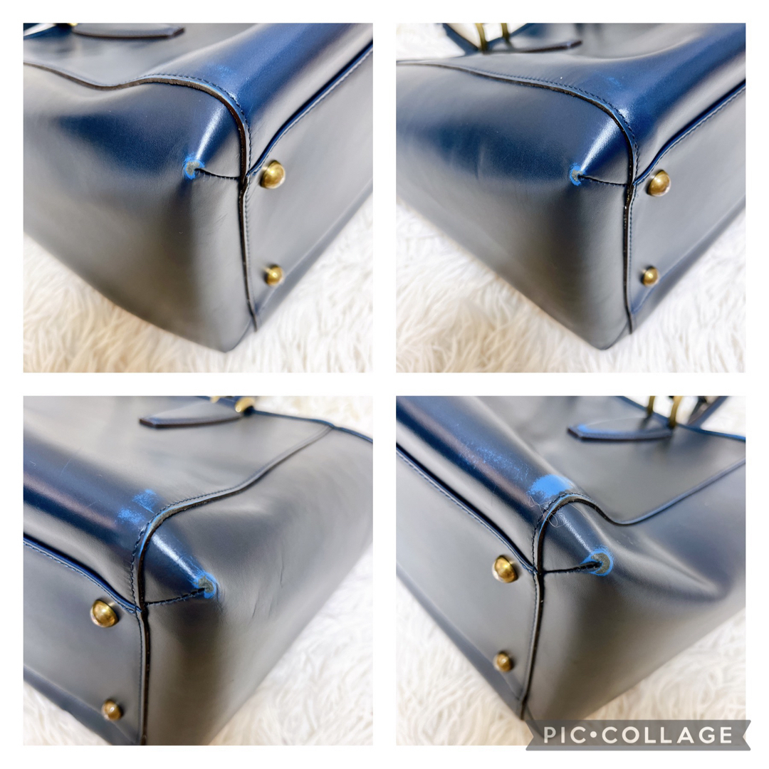 TOFF＆LOADSTONE(トフアンドロードストーン)のトフアンドロードストーン　トートバッグ　ブルー　A4サイズ可　レザー　ミニヨン レディースのバッグ(トートバッグ)の商品写真