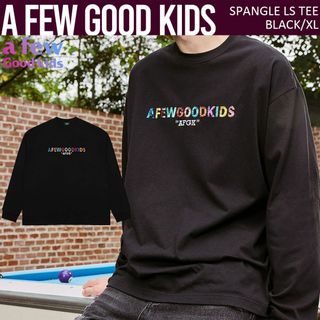 A FEW GOOD KIDS 正規品 男女兼用 スパンコール ロゴ ロンT L(Tシャツ/カットソー(七分/長袖))