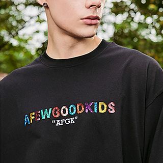 A FEW GOOD KIDS 正規品 男女兼用 スパンコール ロゴ ロンT Lの通販 by ...