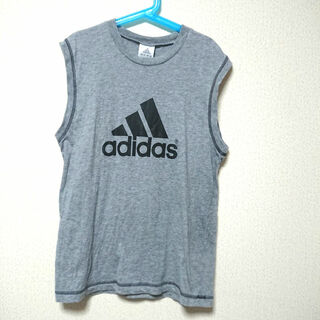 アディダス(adidas)のadidas タンクトップ 男児150サイズ グレー(Tシャツ/カットソー)