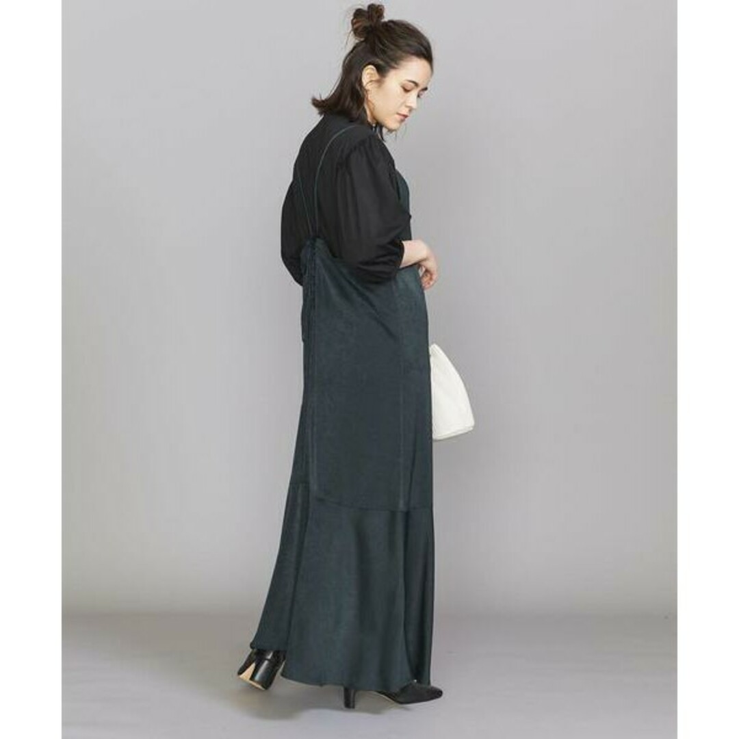 美品 .A 秋冬 バックボタン キャミソール ワンピース ロング