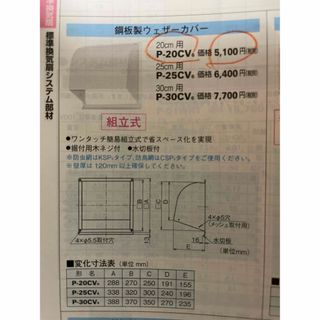 ミツビシデンキ(三菱電機)の鋼板製ウェザーカバー　P-20CV6 MITSUBISHI(その他)