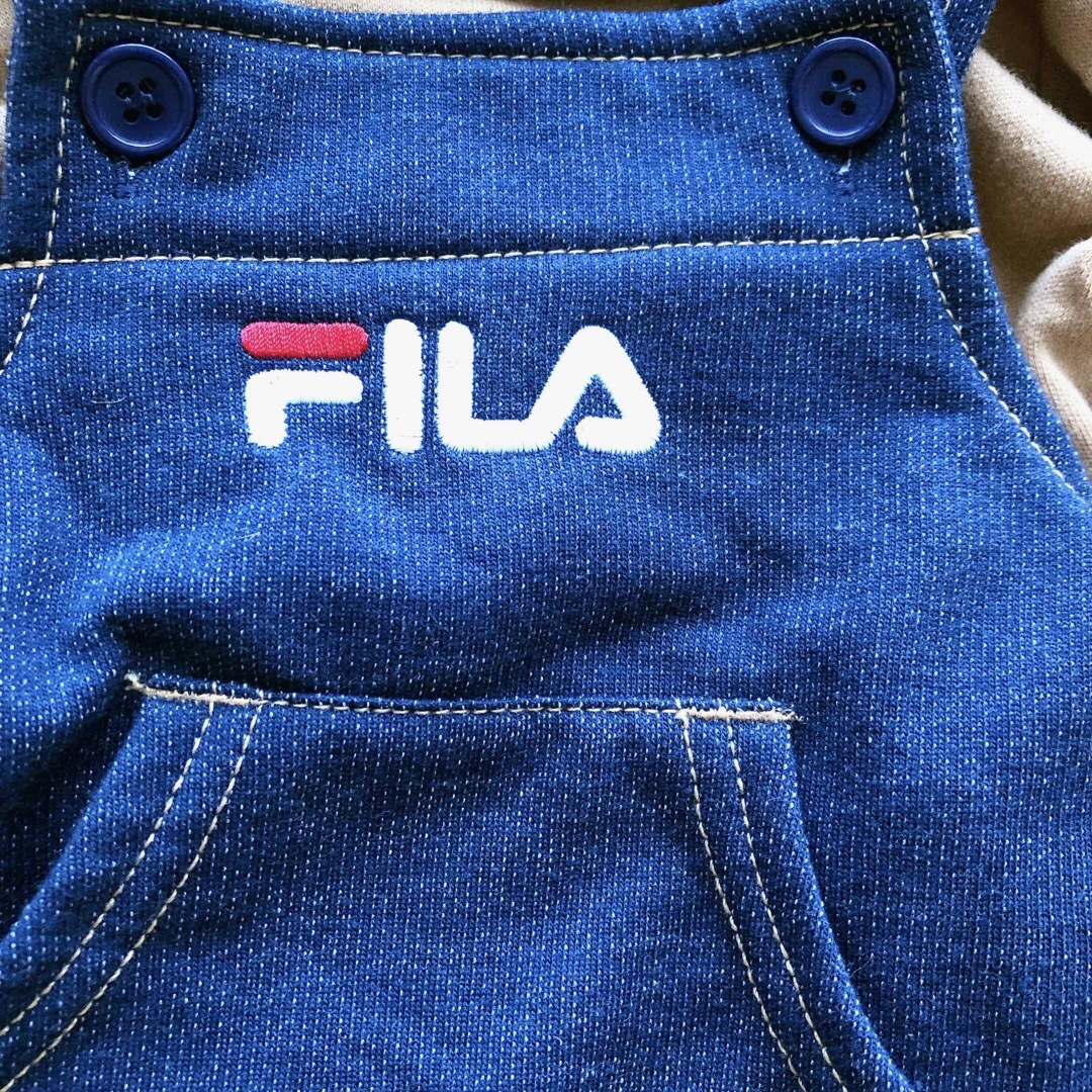 FILA(フィラ)のFILA オーバーオール　ロンパース　セット キッズ/ベビー/マタニティのベビー服(~85cm)(ロンパース)の商品写真