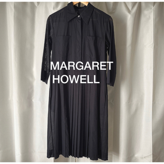 マーガレットハウエル(MARGARET HOWELL)のMargaret Howell ワンピース　黒(ひざ丈ワンピース)