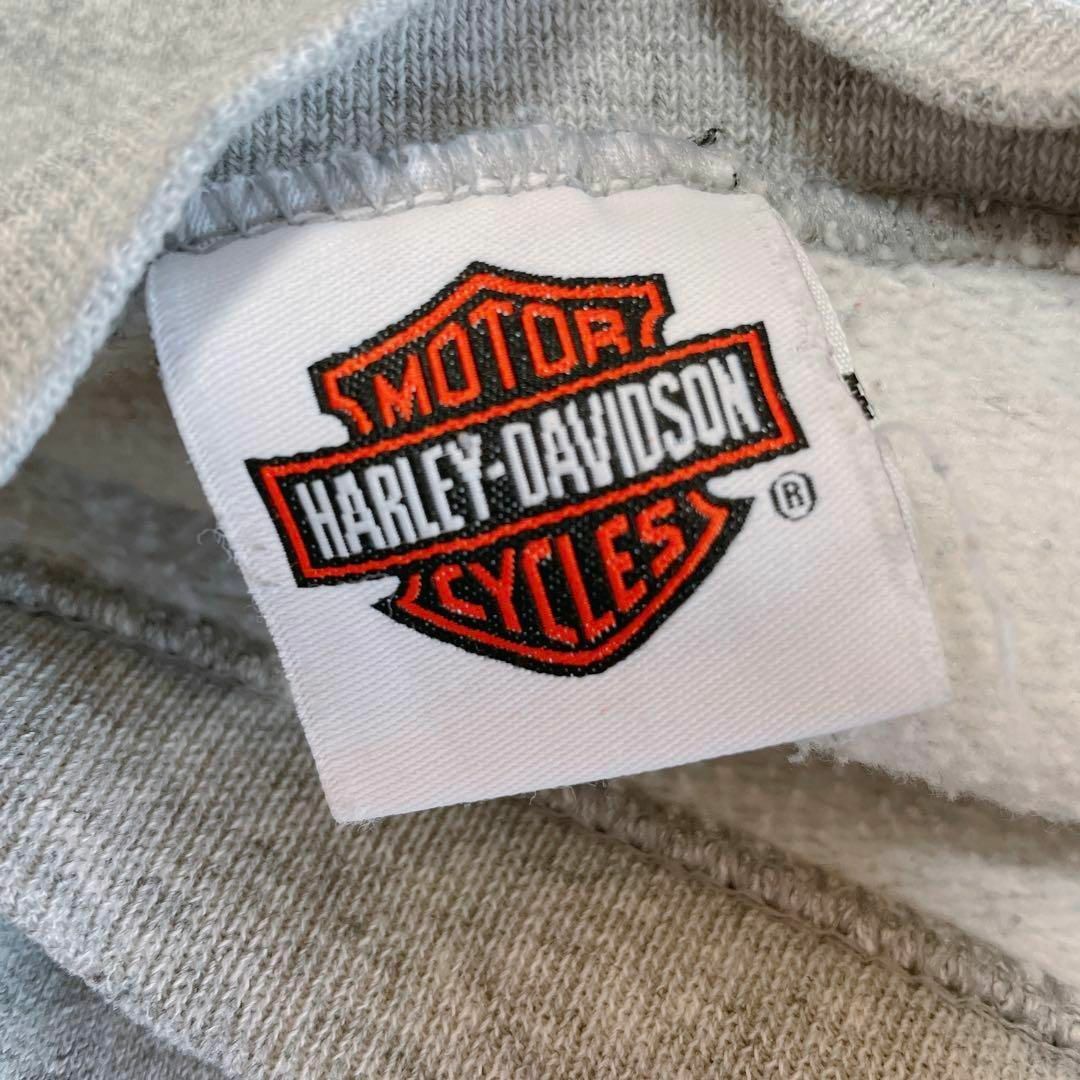 Harley Davidson(ハーレーダビッドソン)のハーレーダビッドソン　スエットシャツ　オーバーサイズＸＬ　両面ロゴ　メンズ古着 メンズのトップス(スウェット)の商品写真