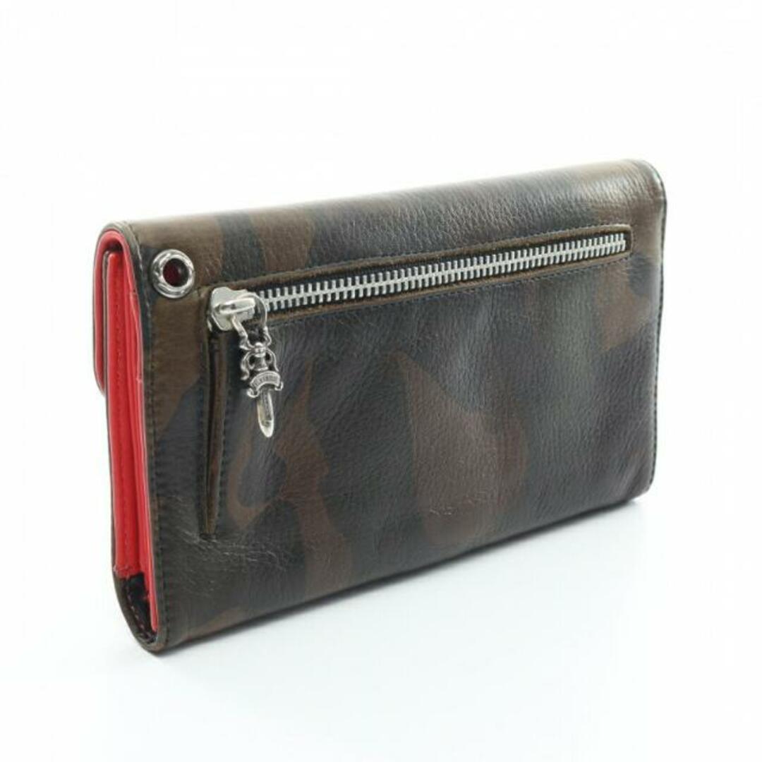 Chrome Hearts(クロムハーツ)の 二つ折り長財布 カモフラージュ 迷彩 レザー ブラック カーキグリーン グレーグリーン メンズのファッション小物(折り財布)の商品写真