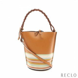 ロエベ(LOEWE)の ハンドバッグ レザー ライトブラウン マルチカラー 2WAY(ハンドバッグ)