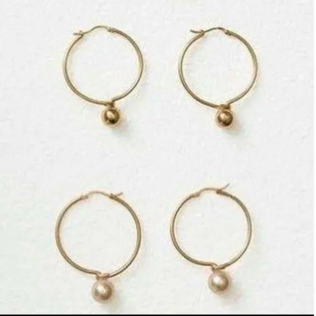 セリーヌ パールフープピアス - ピアス