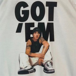 エミネムセール TシャツXL白ラップHIPHOPEMINEMgot'emゴッテム(Tシャツ/カットソー(半袖/袖なし))