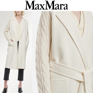マックスマーラ(Max Mara)のsportmax defile ロングコート　maxmara 　ホワイト(ロングコート)