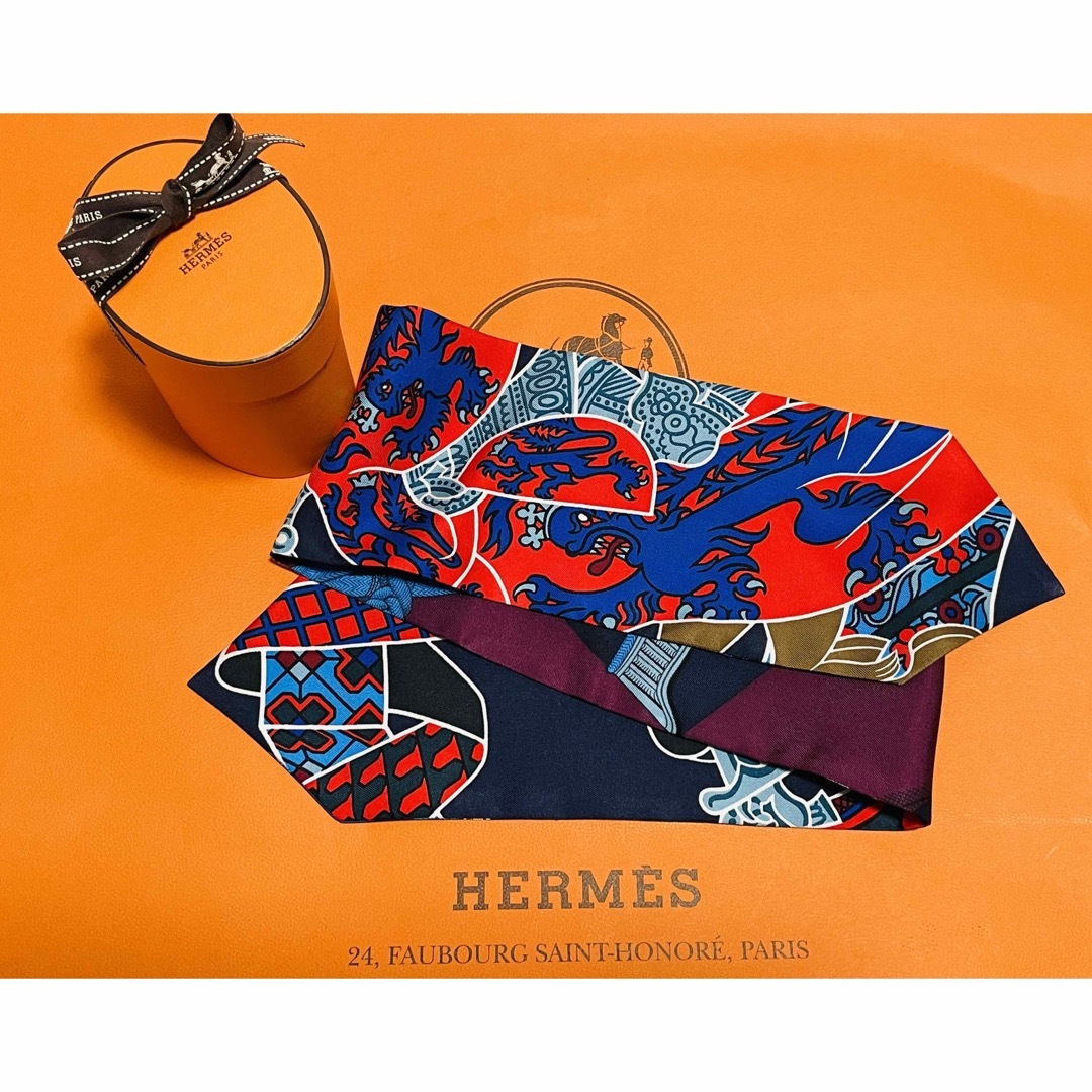 【美品】HERMES スカーフ/ツイルアップ