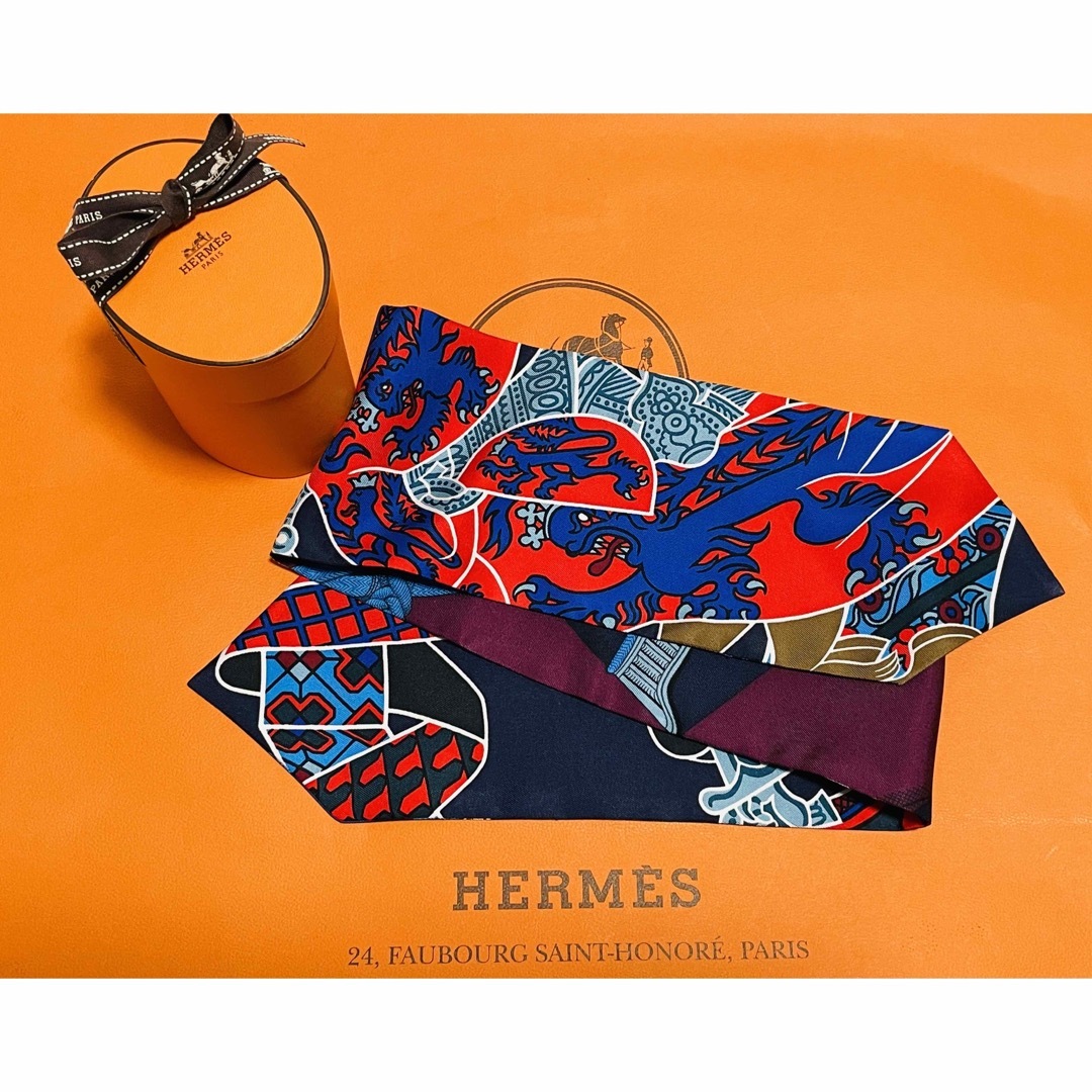 美品□HERMES エルメス スカーフ ツイルアップ マキシ 和柄 アジア