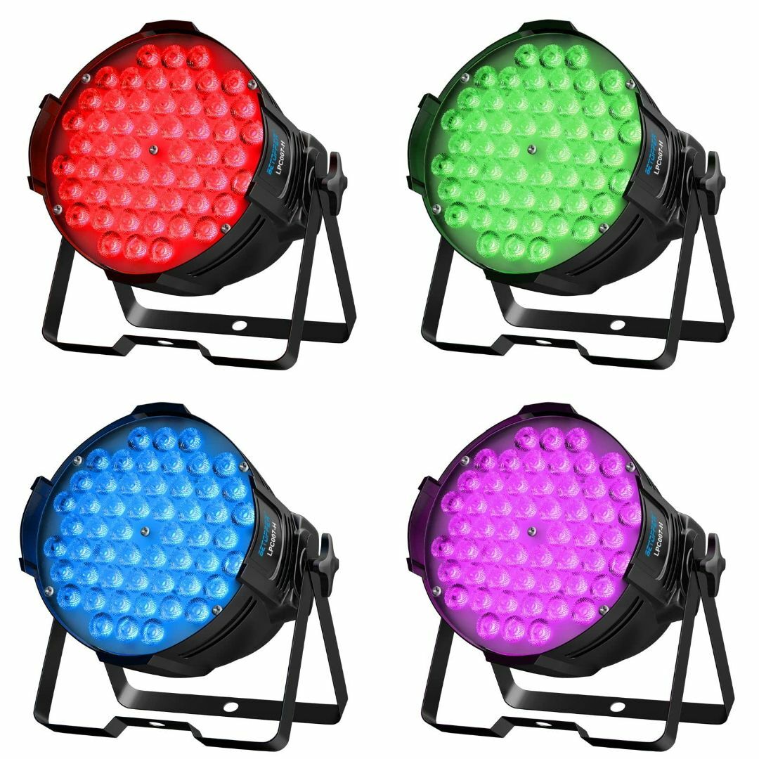 (4台)舞台照明 ステージライト 54x3W LED RGBフルカラー