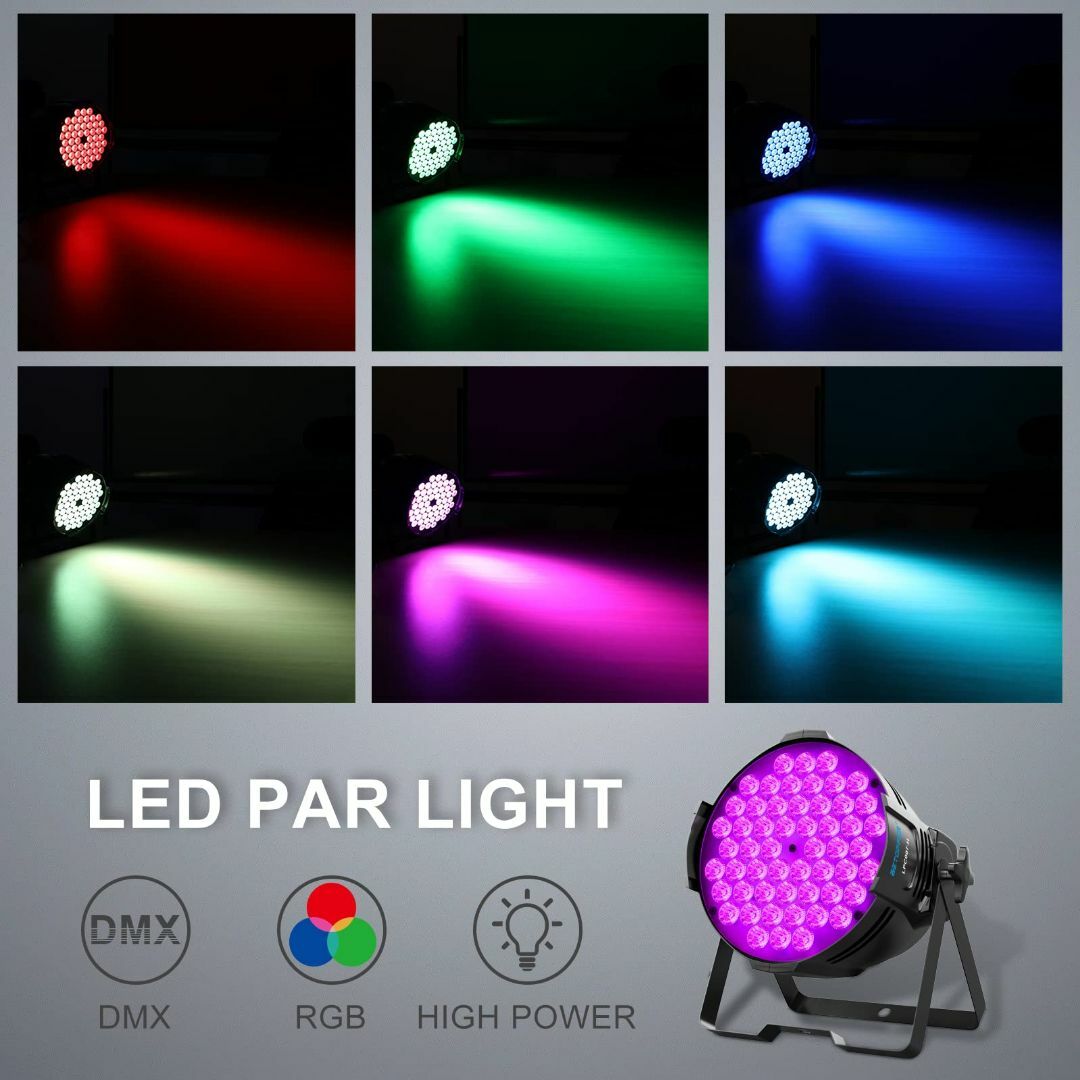 BETOPPER ステージライト 54x3W RGB LED 舞台照明 高輝度