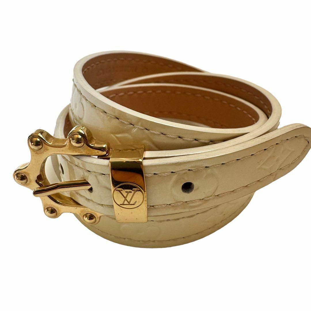 【LOUIS VUITTON 】モノグラム ヴェルニ ブレスレット ベージュ