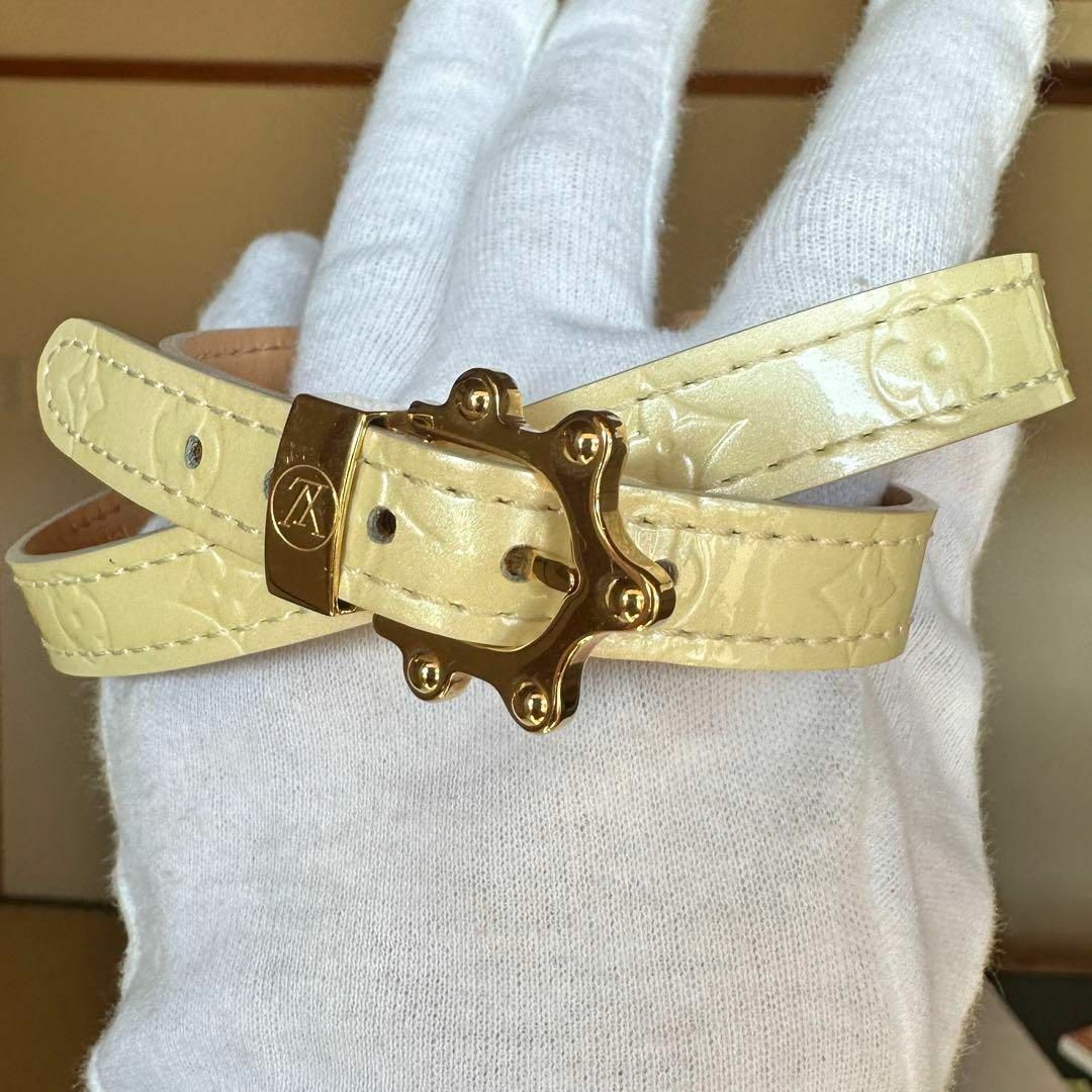 【LOUIS VUITTON 】モノグラム ヴェルニ ブレスレット ベージュ