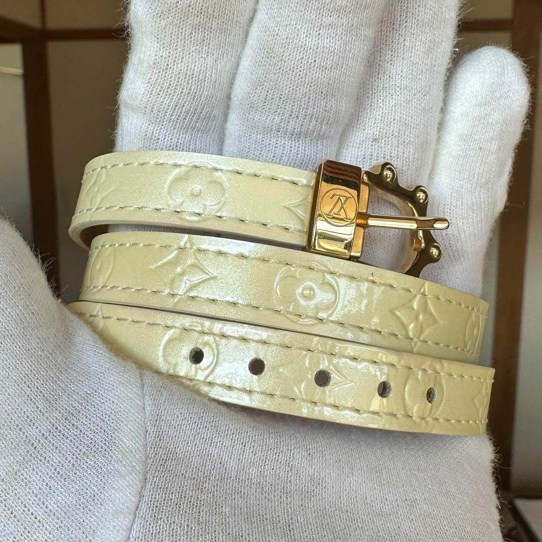 【LOUIS VUITTON 】モノグラム ヴェルニ ブレスレット ベージュ