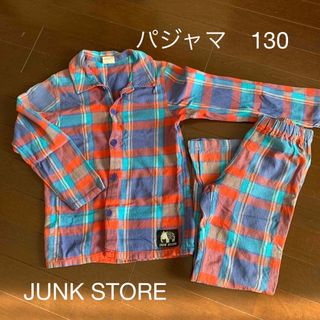 JUNK STORE 130 パジャマ　チェック　男の子(パジャマ)