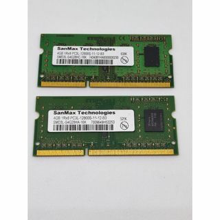 10枚セット SanMax 4GB PC3L-12800S ノートPC用メモリ