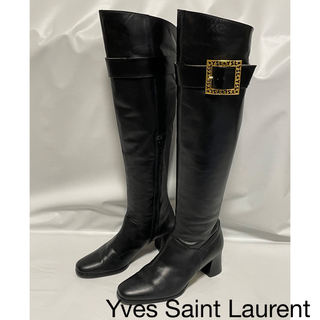 イヴサンローラン(Yves Saint Laurent)の美品■Yves Saint Laurent イヴ サンローラン レザー ブーツ(ブーツ)