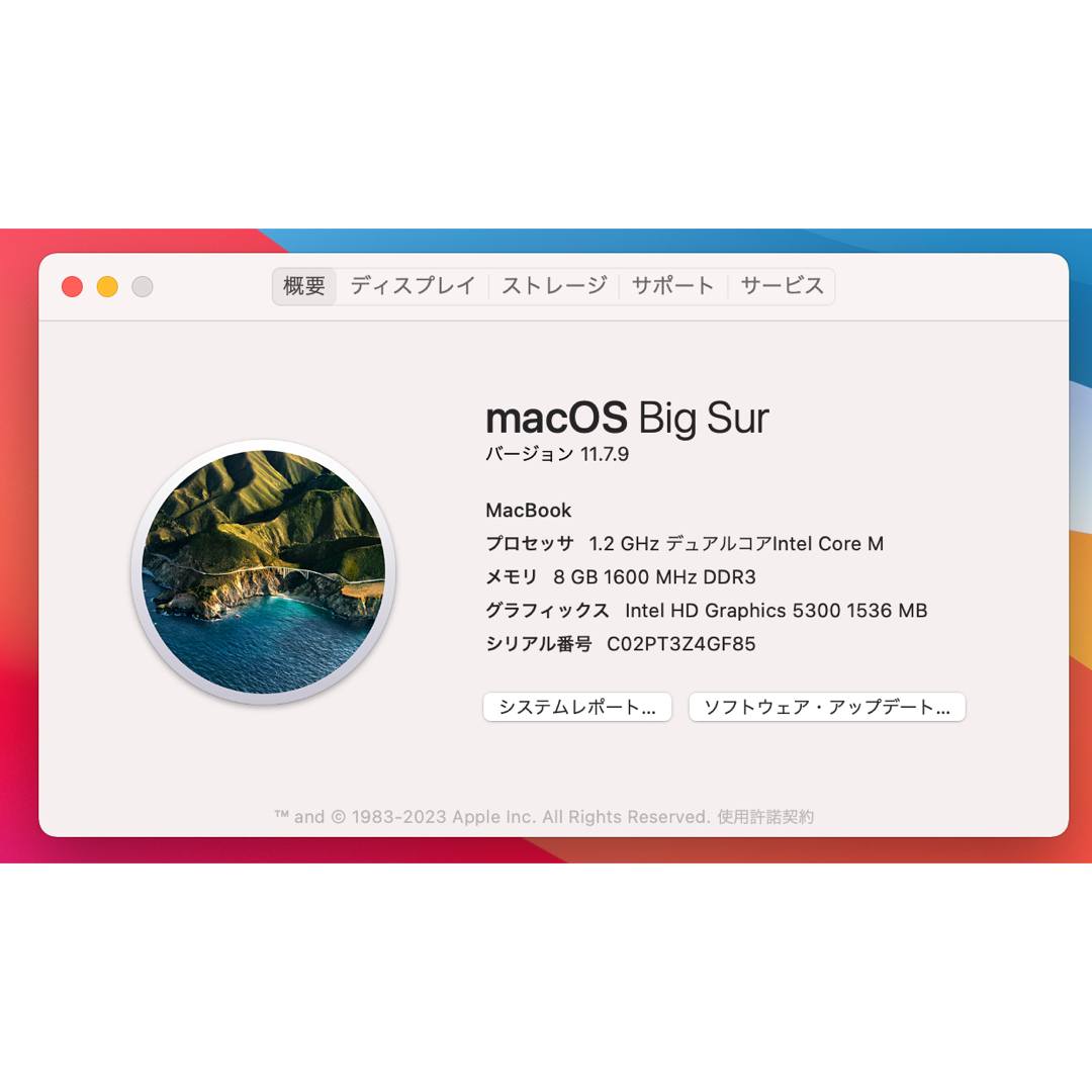 MacBook 2015 12inch CoreM/メモリ8/SSD500