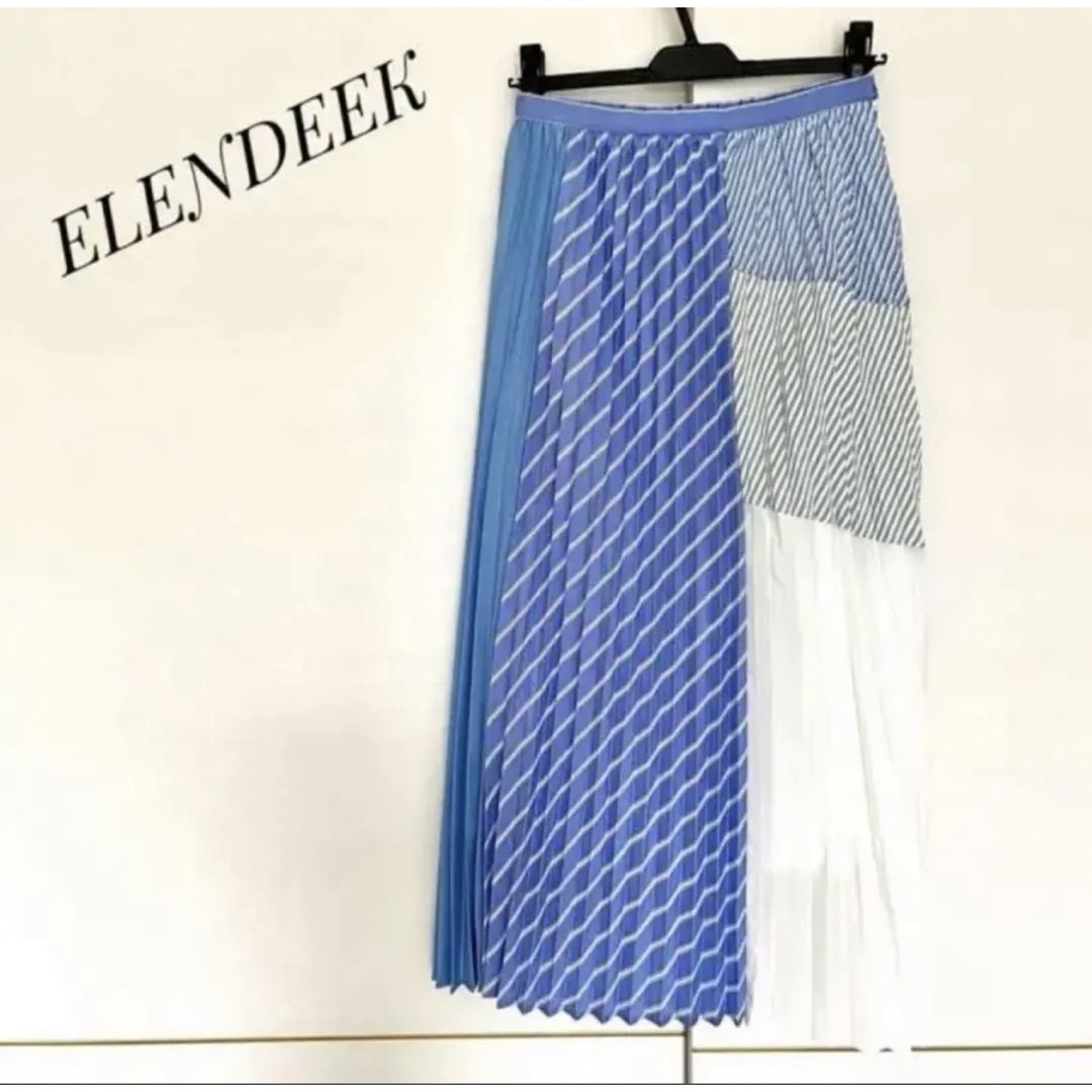 ELENDEEK(エレンディーク)の新品✨ELENDEEK  ストライプ パリエーション プリーツ スカート 01 レディースのスカート(ロングスカート)の商品写真