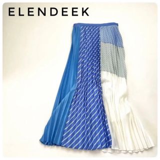 エレンディーク(ELENDEEK)の新品✨ELENDEEK  ストライプ パリエーション プリーツ スカート 01(ロングスカート)