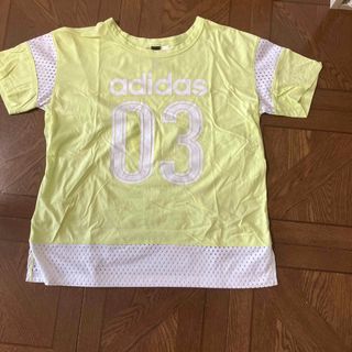 アディダス(adidas)のアディダスTシャツサイズL  うすきみどり　写真４枚目かすかに汚れあり(Tシャツ/カットソー(半袖/袖なし))