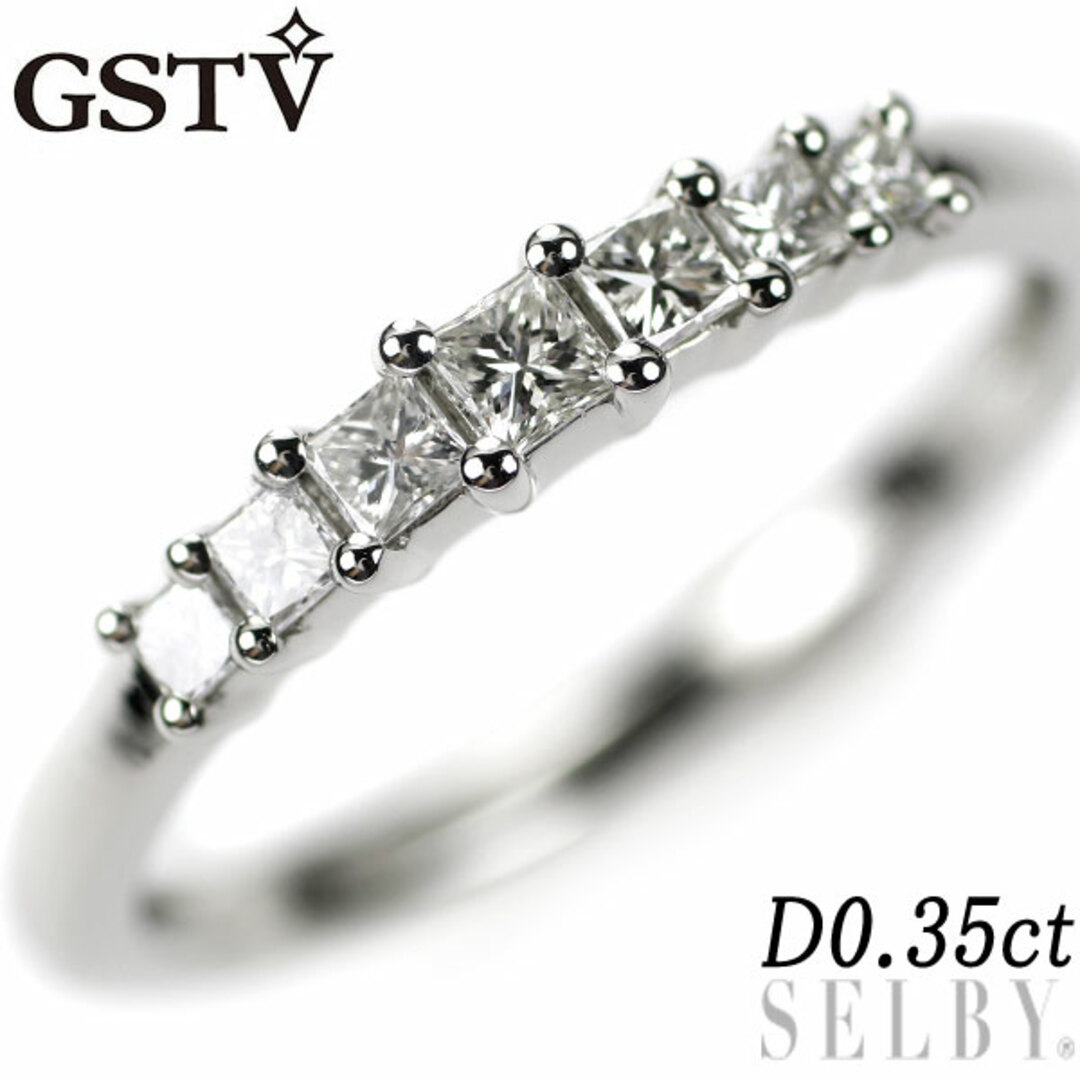 GSTV Pt950 プリンセスカット ダイヤモンド リング 0.35ct