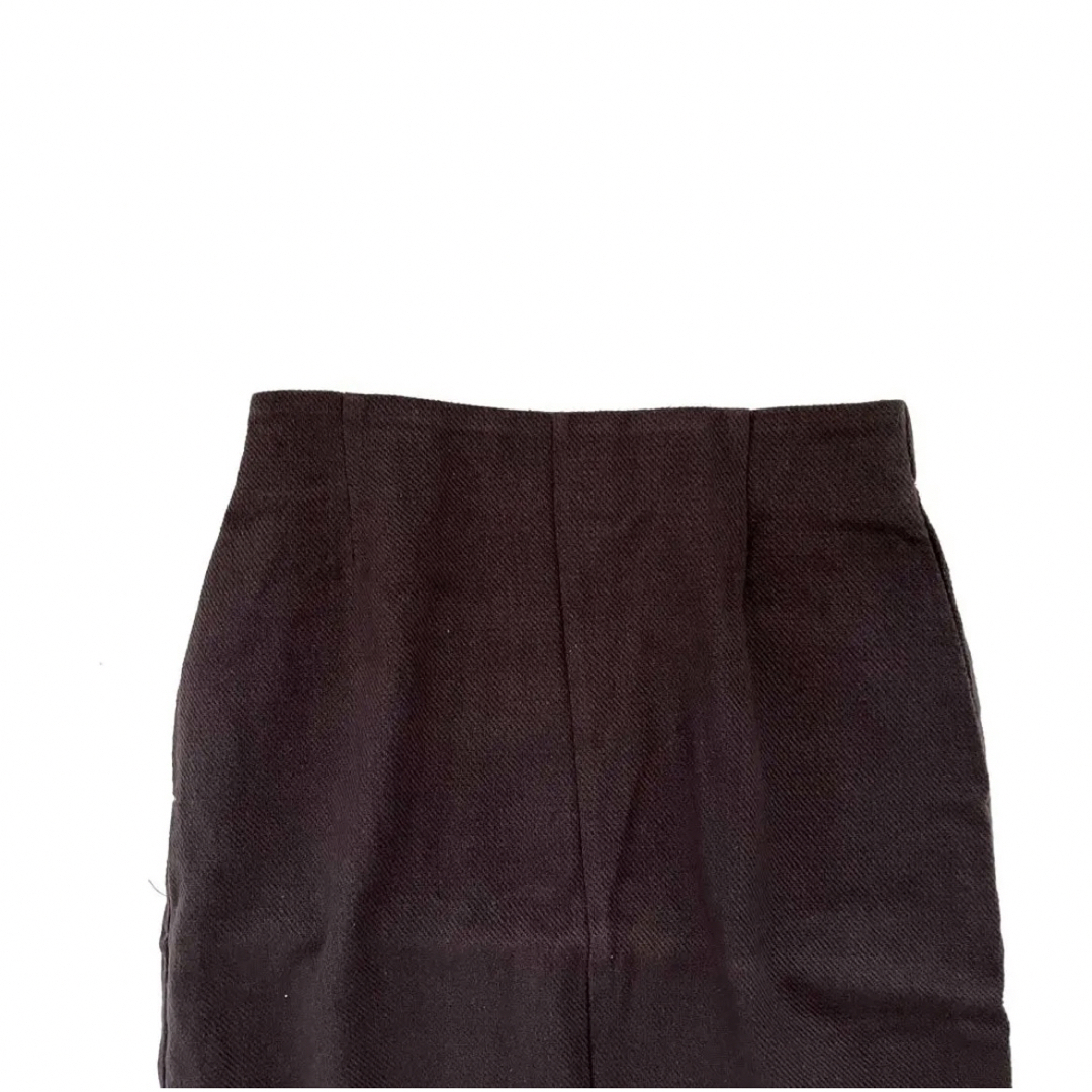 Lugnoncure(ルノンキュール)の新品✨Lugnoncure カット ツイル スカート タイト ロング 茶 タグ付 レディースのスカート(ロングスカート)の商品写真