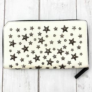 美品 ジミーチュウ 長財布 カーナビー ホワイト クリスタル 箱袋付き