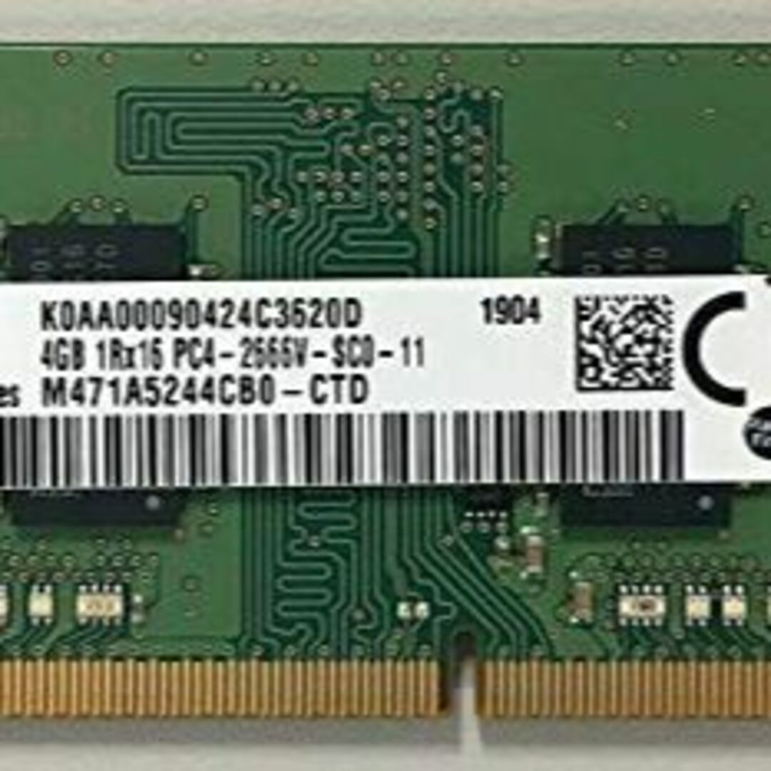 【特価商品】サムスン PC4-21300 DDR4-2666 4GB ノートPC