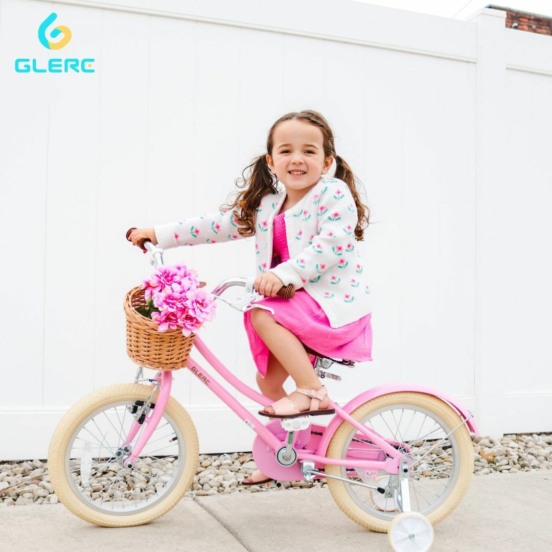 色: ピンク】Glerc 子供用自転車 補助輪付き 可愛いこども用自転車 組みの通販 by ラクマショップ【UNIEN GENERAL  STORE】｜ラクマ