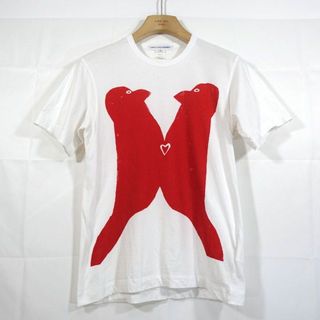 コムデギャルソンシャツ(COMME des GARCONS SHIRT)の【良品】コムデギャルソンシャツ　ハト向かい合わせプリントＴシャツ(Tシャツ/カットソー(半袖/袖なし))