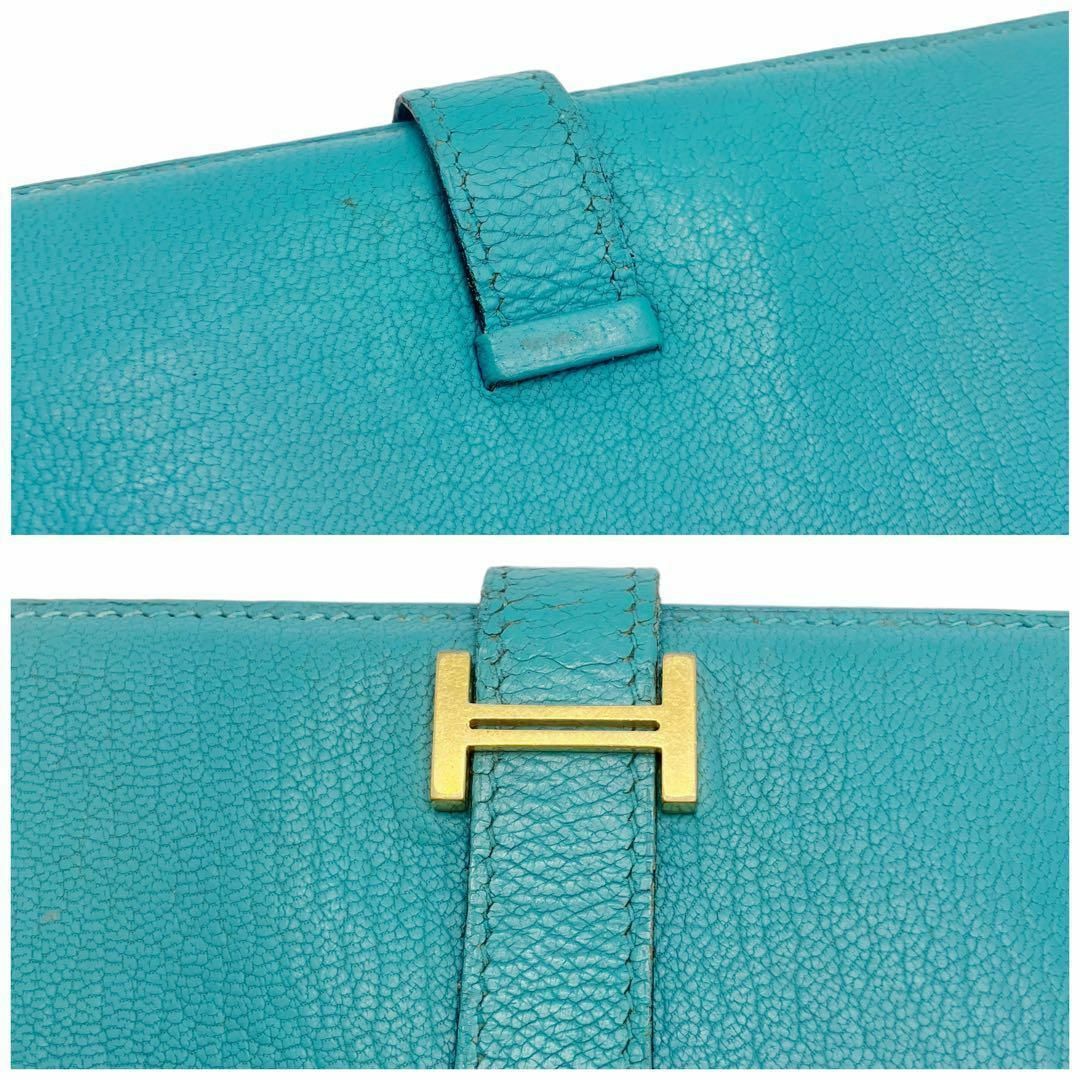 Hermes(エルメス)の⭐️良品⭐️ エルメス ベアンスフレ 長財布 ゴールド金具 ターコイズ レディースのファッション小物(財布)の商品写真