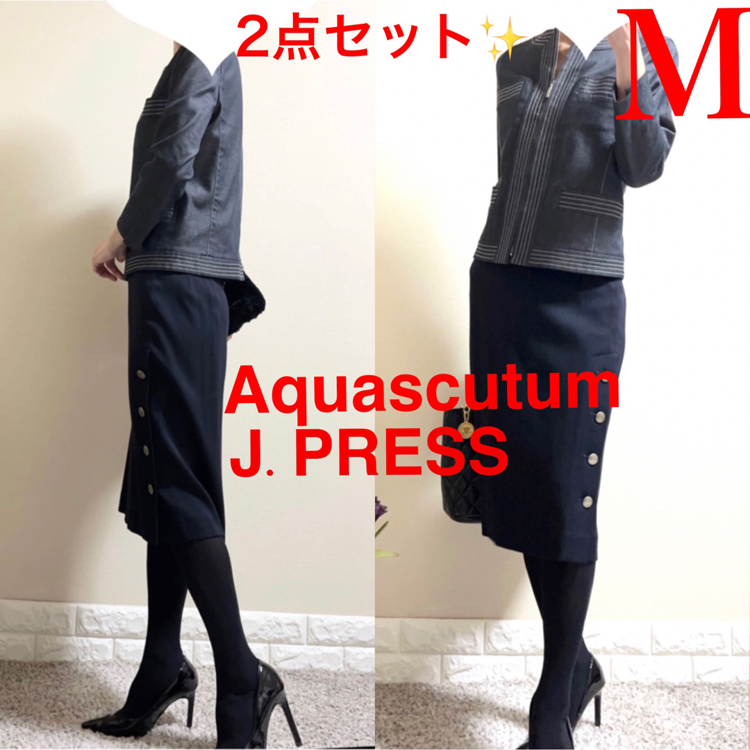 AQUA SCUTUM - 美品！M スーツ！アクアスキュータム ジャケット J